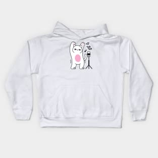 Poker Face Cat Dance Kids Hoodie